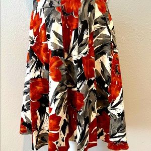 The Limited Floral Red Skirt Size Small